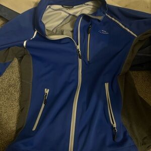 L.L. Bean Women's Blue and Gray Jacket